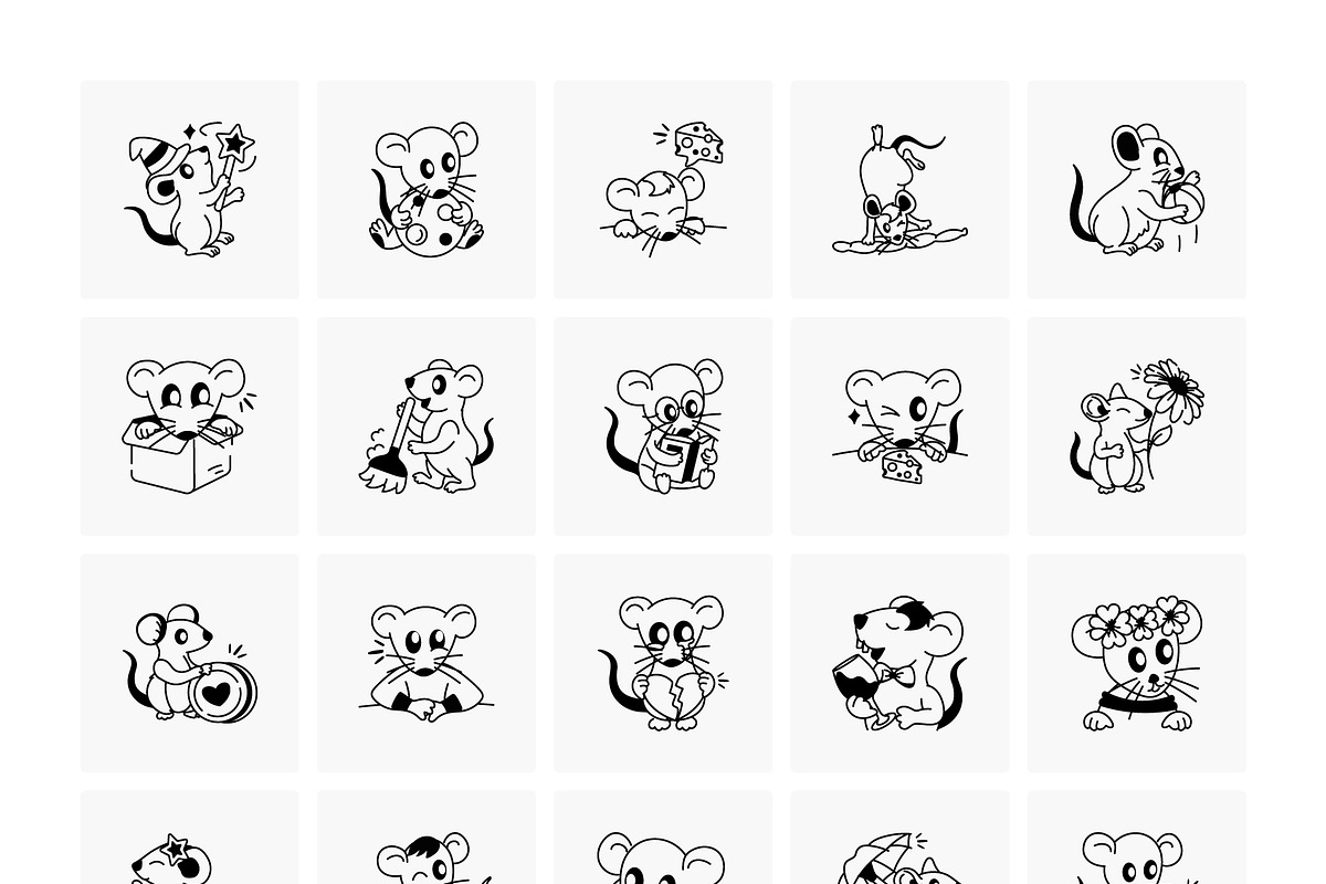 50 Rat Icons, an Outline Icon by Prosymbols (Photo 4 of 5)