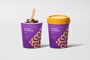 Ice Cream Tub Mockup, a Product Mockup by zpackcreative