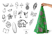 Summer Camper Beach Girl PNG Doodles, an Outline Icon by KaramfilaS (Thumbnail 3 of 4)