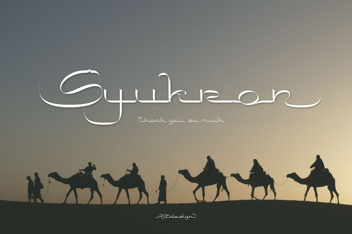Saihat Arabic Typeface, a Script Font by alit design (Photo 15 of 15)