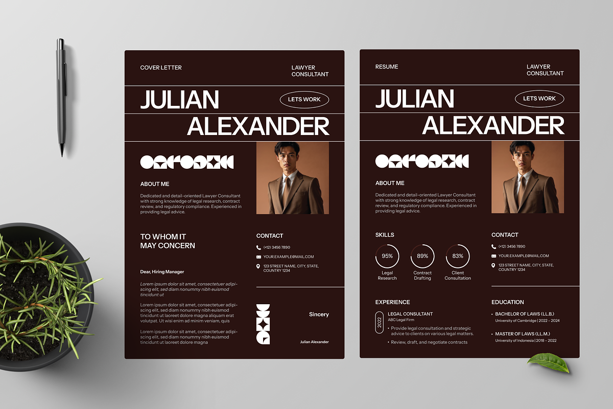 Lawyer Consultant CV Resume, a Resume Template by Annora Studio (Photo 2 of 6)