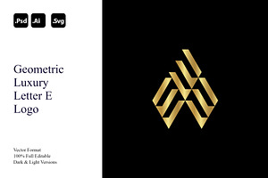 Geometric Luxury Letter E Logo, a Branding & Logo Template by Luxury Logos