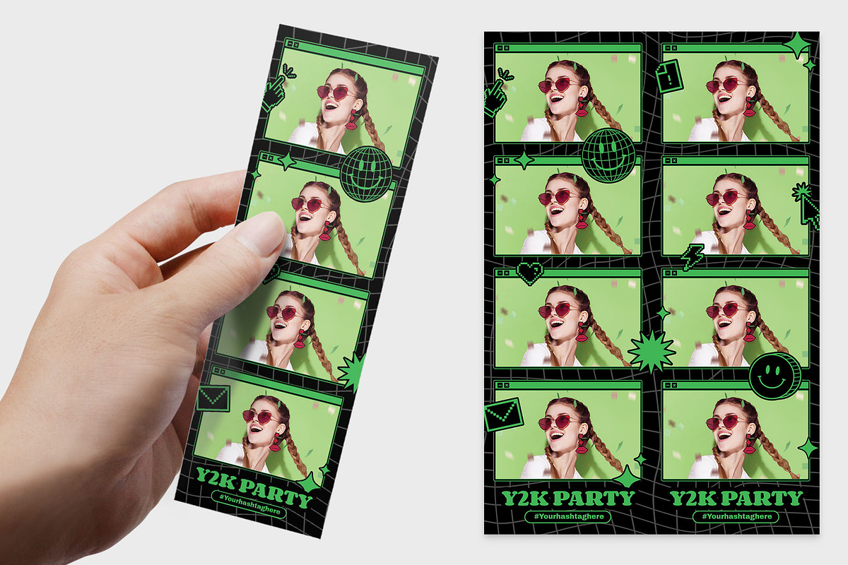 Y2K Photo Booth Layouts, a Card Template by BrandPacks (Photo 4 of 4)
