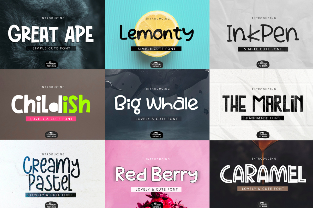 MIXED Huge Font Bundles 68 Fonts, a Handwritten Font by YandiDesigns (Photo 6 of 7)