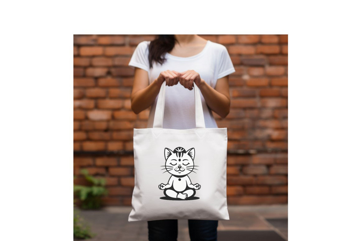 Zen Meditating Cats: Cartoon Doodle, an Object Graphic by SketchArtStudio (Photo 2 of 3)