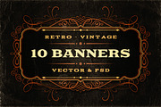 10 Retro/Vintage Banners, a Branding & Logo Template by Cruzine (Thumbnail 1 of 4)