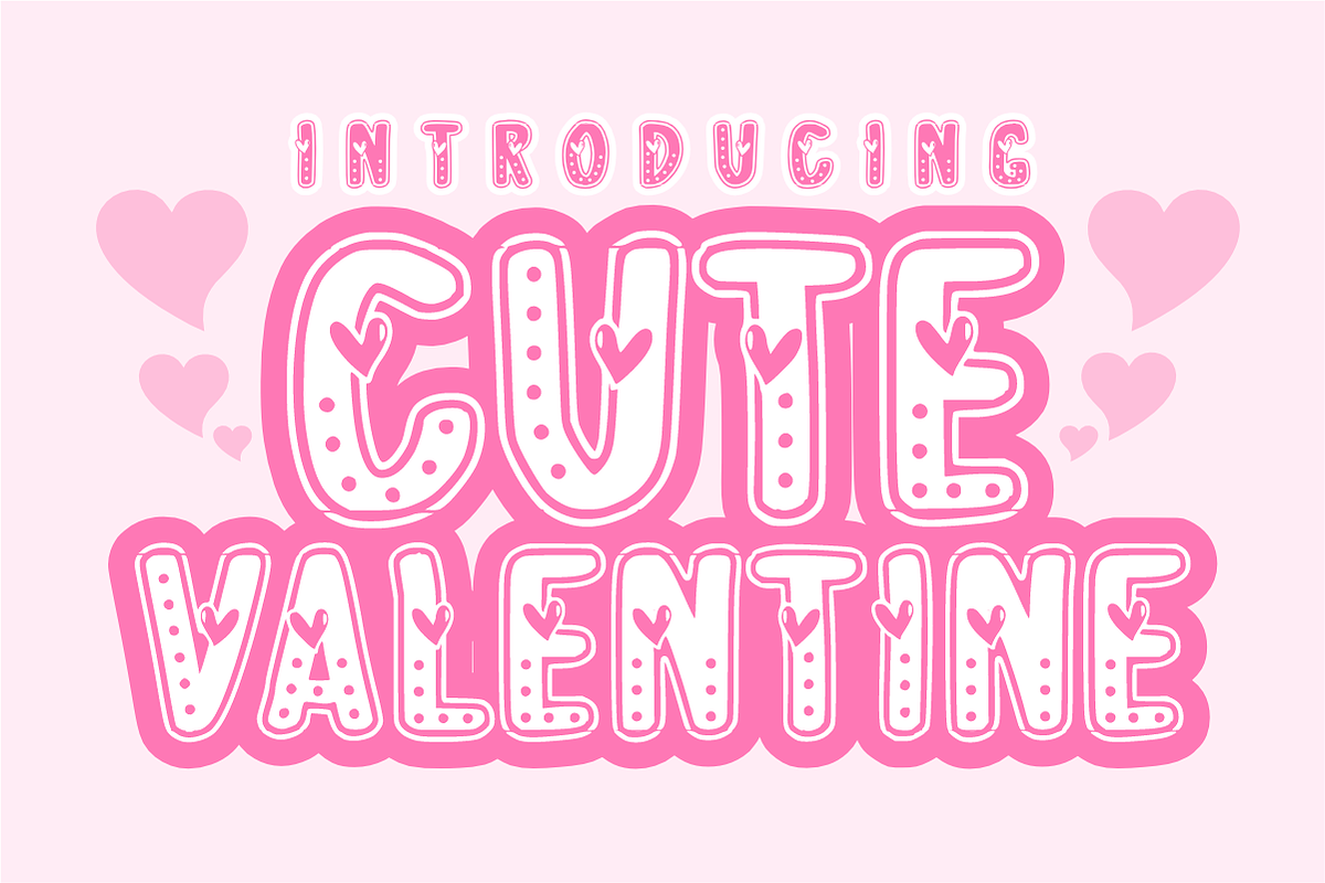 Cute Valentine - Playful Heart Font, a Sans Serif Font by KiddoGlyphs Studio (Photo 1 of 5)