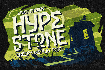Hypestone - Spooky Display Font, a Handwritten Font by Invasi Studio
