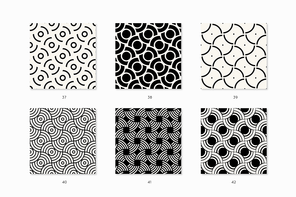 Concentric Seamless Patterns Bundle, a Pattern Graphic by Curly_Pat (Photo 10 of 15)