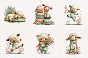 Whimsical Spring Sheep Clipart, an Illustration by CreationArt (Thumbnail 6 of 7)