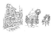 Set of Old Street landscapes, a Texture Illustration by Penndpaper (Thumbnail 3 of 5)