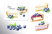 Blueberry. Watercolor collection, a Food Illustration by Daria Ustiugova (Thumbnail 19 of 25)