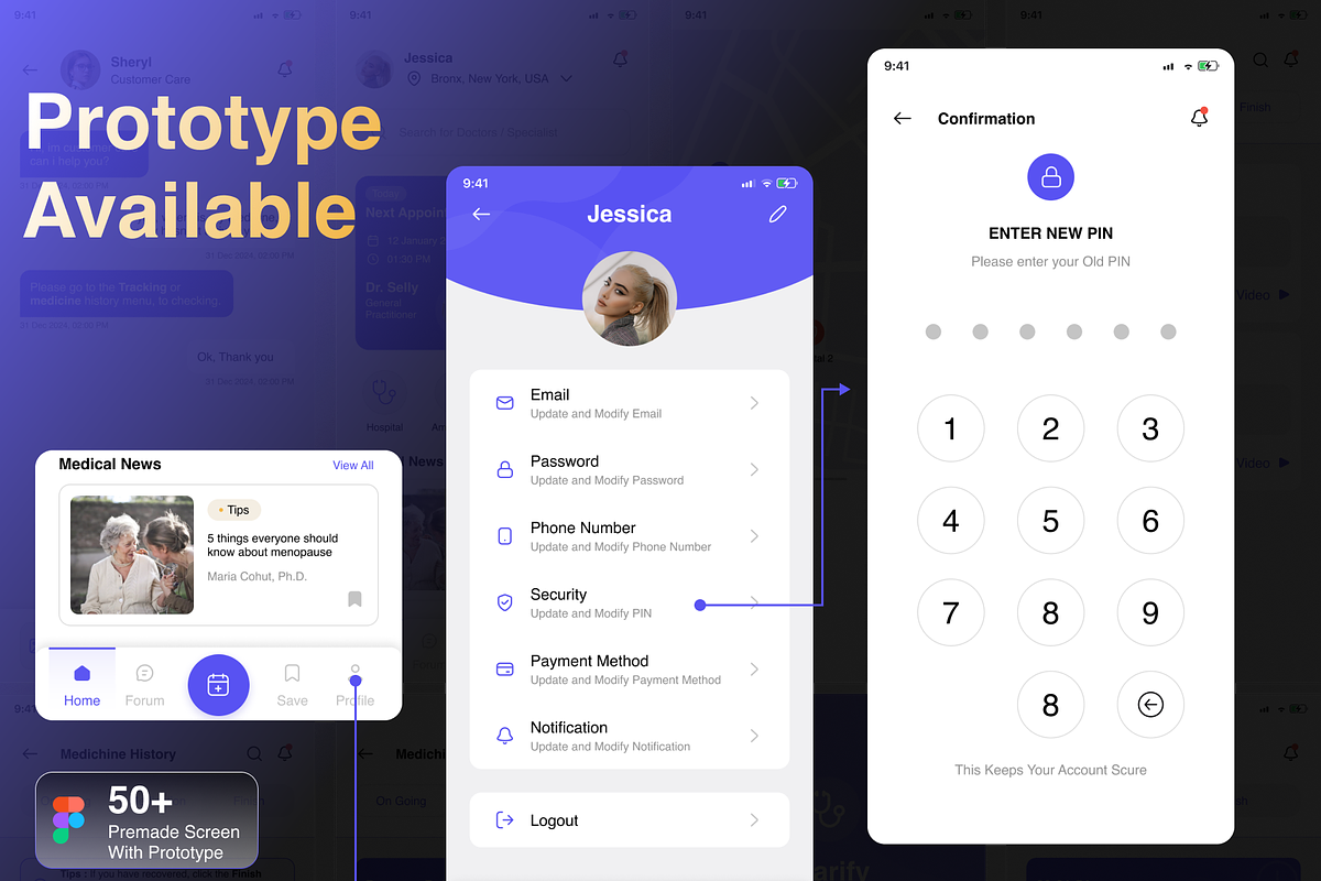 Telemedicine Consultation UI Kits, an UI Kit Template by BROCZ Store (Photo 3 of 7)