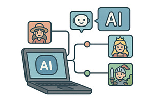 Exploring the interaction between, a Technology Illustration by ZinetroN