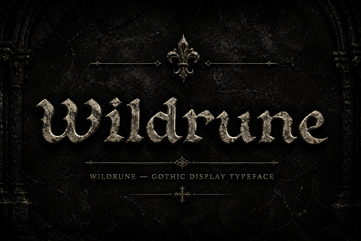 Wildrune, a Blackletter Font by Wow Magic (Photo 1 of 5)