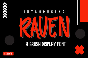 Raven Brush Display Font