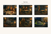 Fat Cat Illustrations, Set 30, an Animal Illustration by LanternkinStudio (Thumbnail 10 of 14)