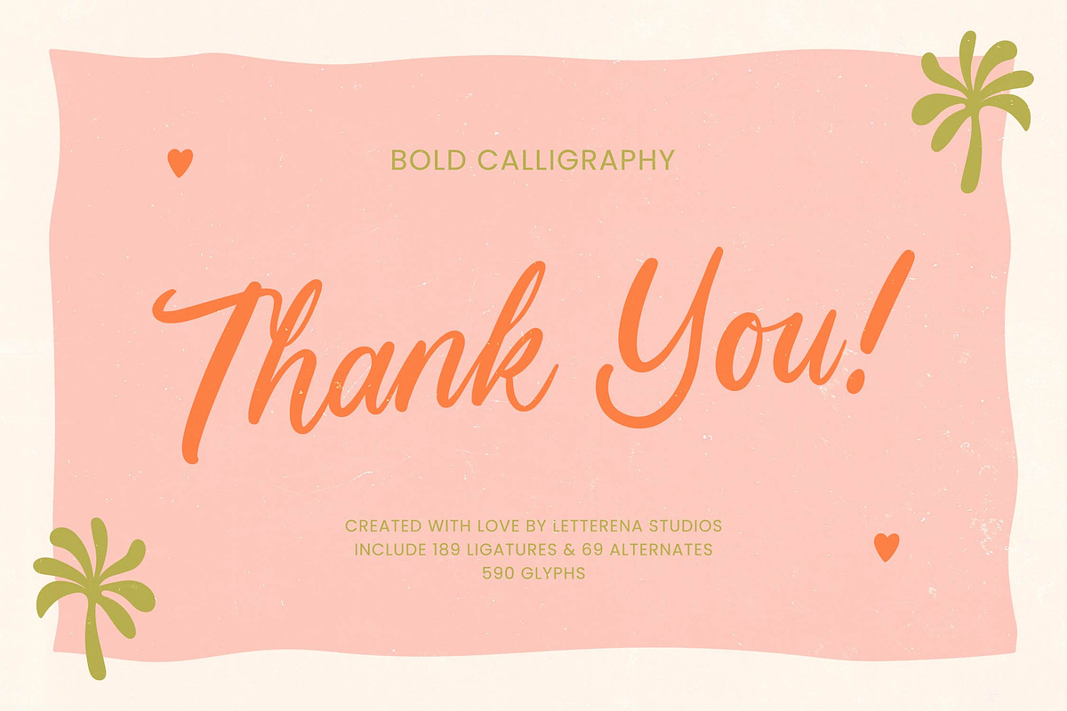 Make Unique Bold Calligraphy Font, a Script Font by Letterena Studios Script (Photo 20 of 20)