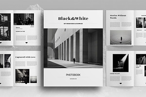 Black and White Photobook Brochure