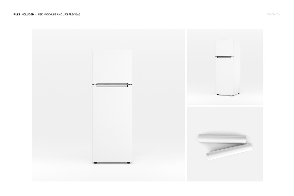 Fridge Wrap Mockup Set, a Household Mockup by creatsy2 (Photo 2 of 8)