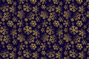 Golden Snowflakes On Purple Pattern