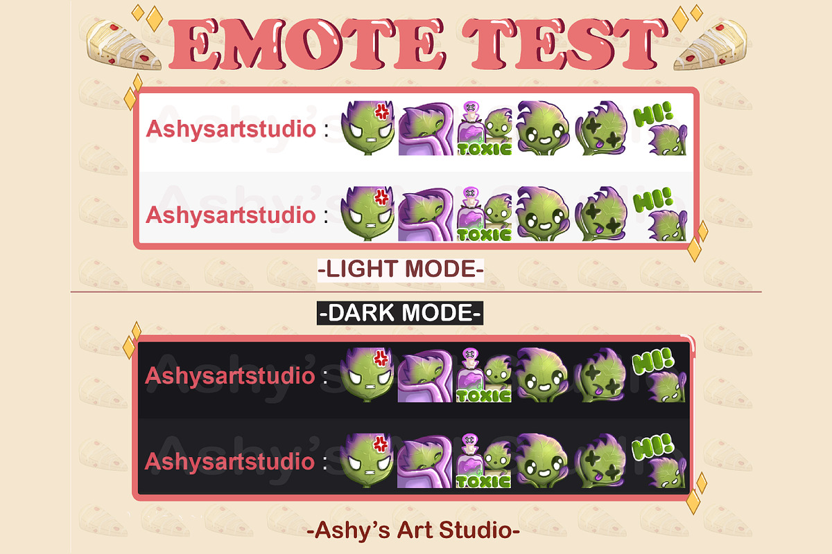 Poison Leaf Emotes for Twitch/YT, an Illustration by Ashy's Art Studio (Photo 2 of 4)