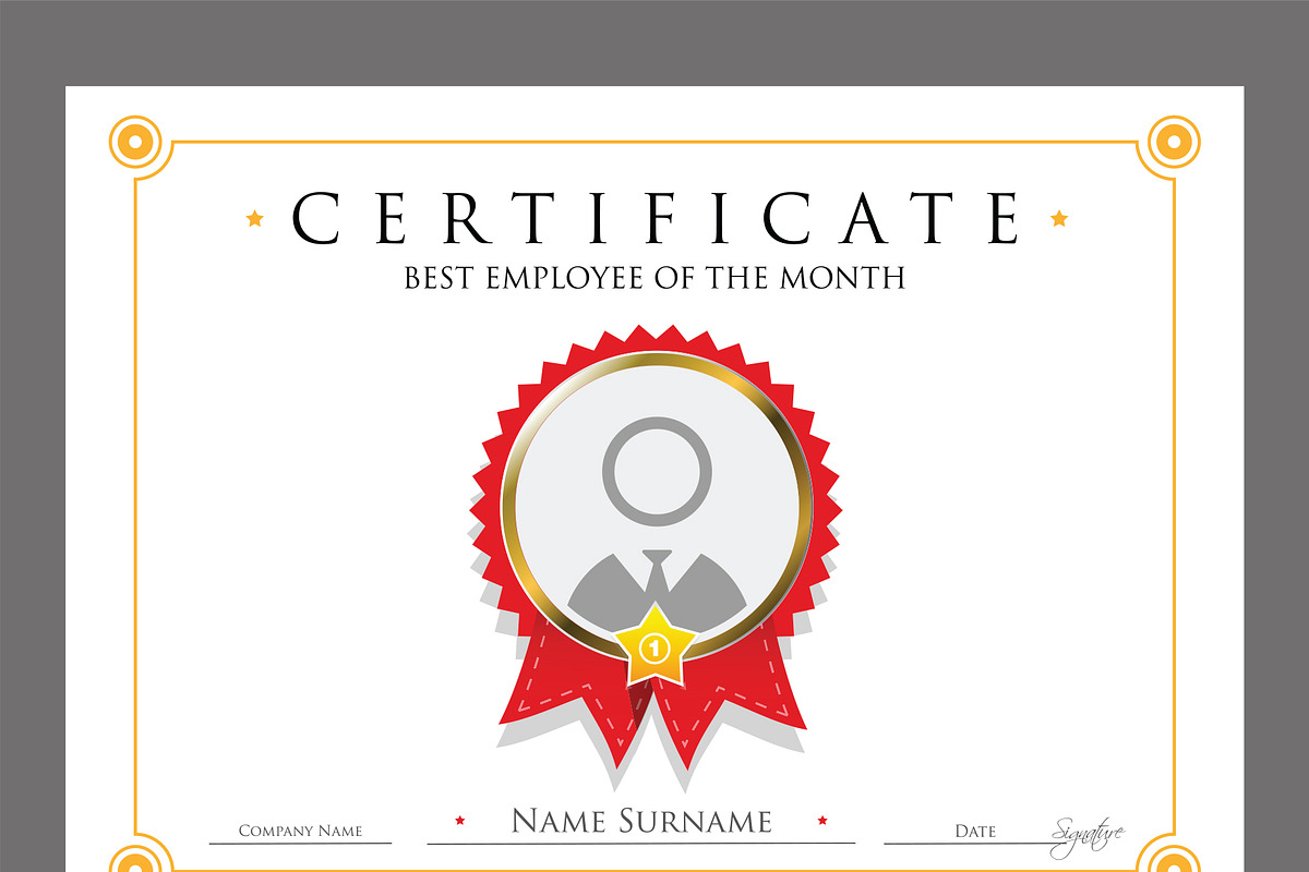 Best Employee certificate, a Templates & Theme by Lin´s