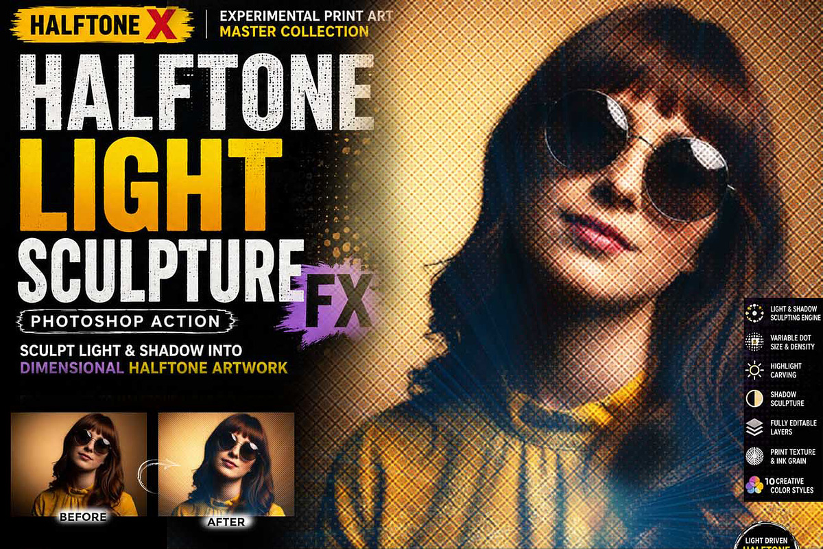 HALFTONE X Experimental Halftone, an Action Add-On by Studio Retouch (Photo 37 of 63)