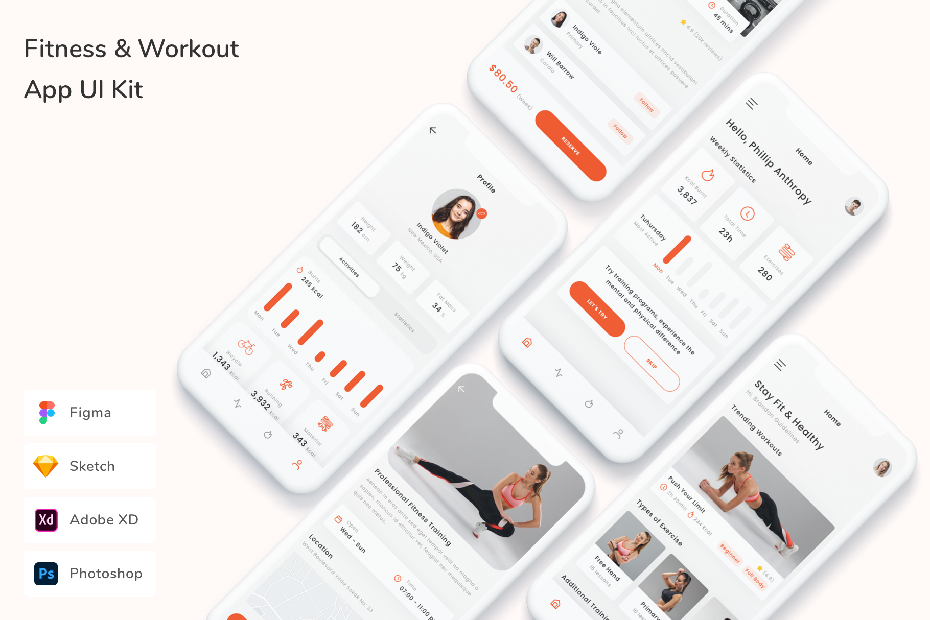 Fitness & Workout App UI Kit, an UI Kit Template by Betush