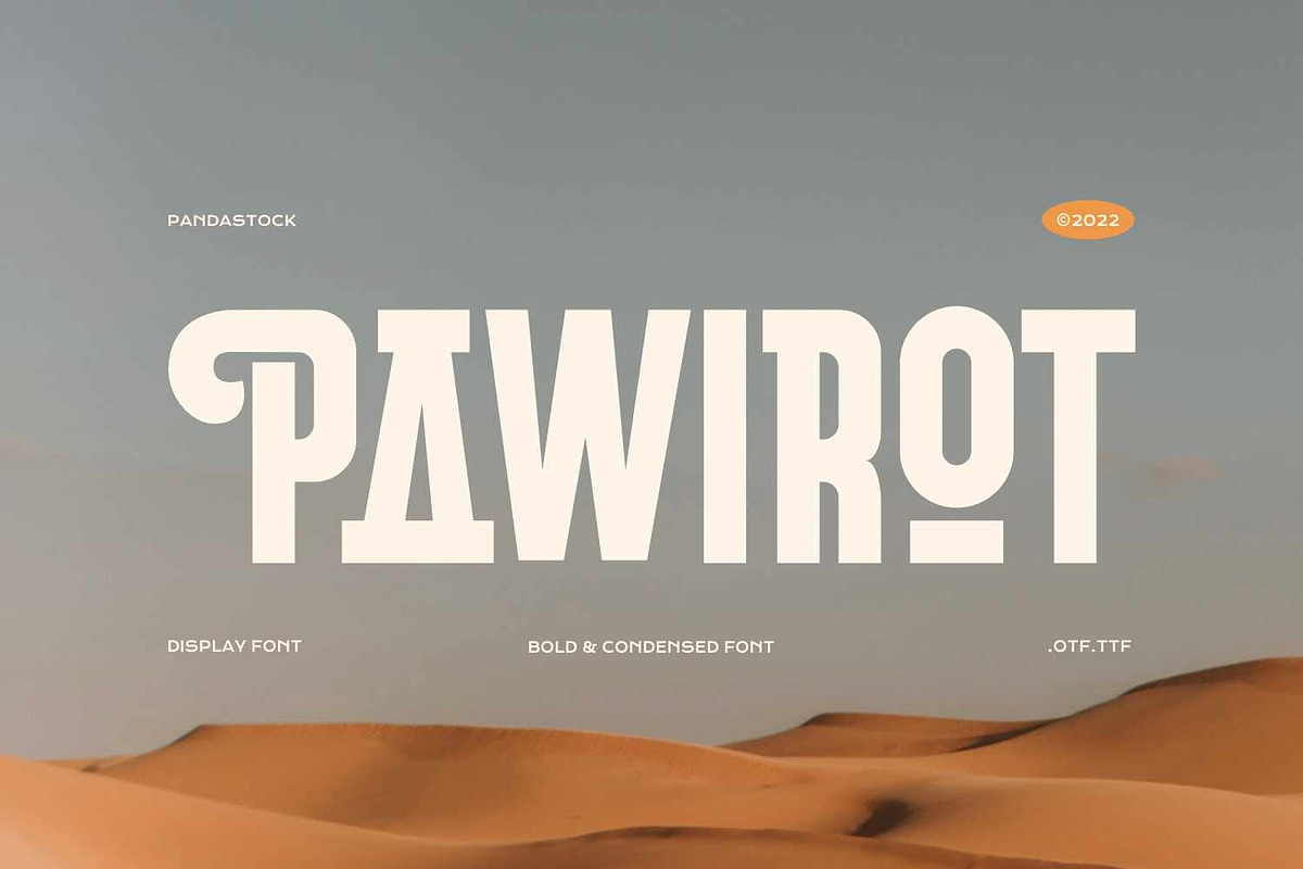 Pawirot - Bold Condensed Font, a Sans Serif Font by Imoodev (Photo 1 of 5)