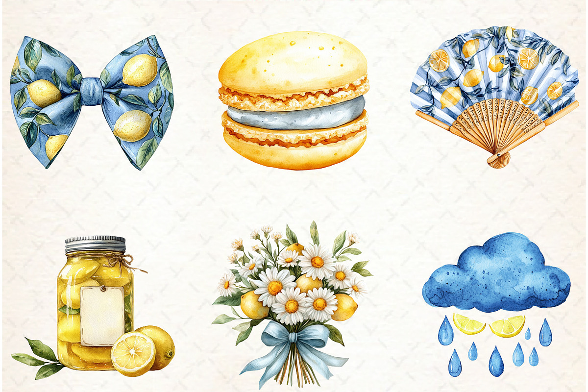 Lemon Clipart Summer Fashion Cottage, an Illustration by Libby Wishes (Photo 5 of 9)