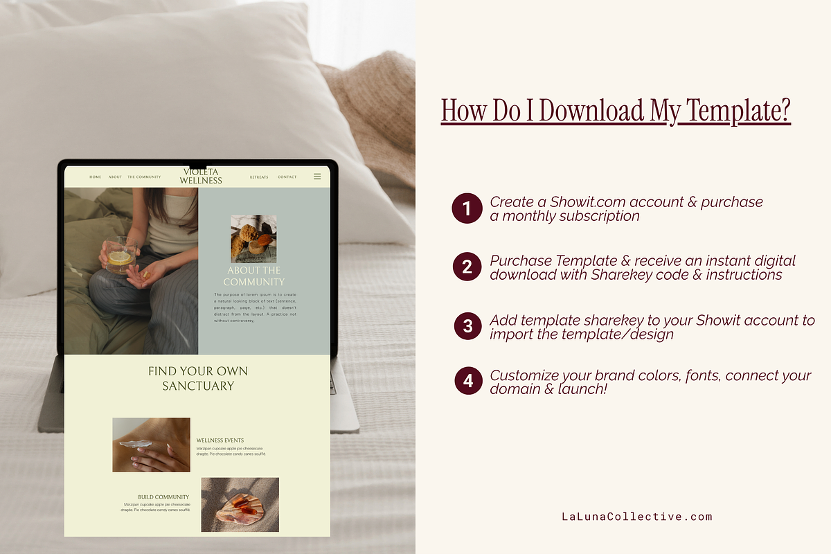 Wellness Coach & Membership Website, a Landing Page Template by La Luna Collective Design (Photo 4 of 4)