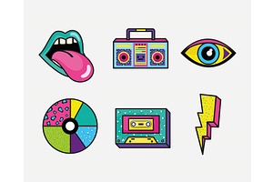 Nineties Set Icons