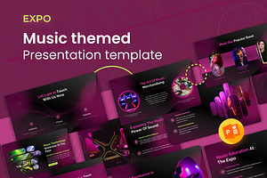 Expo- Music Themed PowerPoint, a Presentation Template by Premast