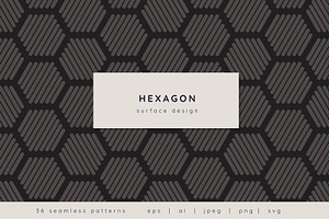 Hexagon | Surface Design, a Pattern Graphic by Curly_Pat