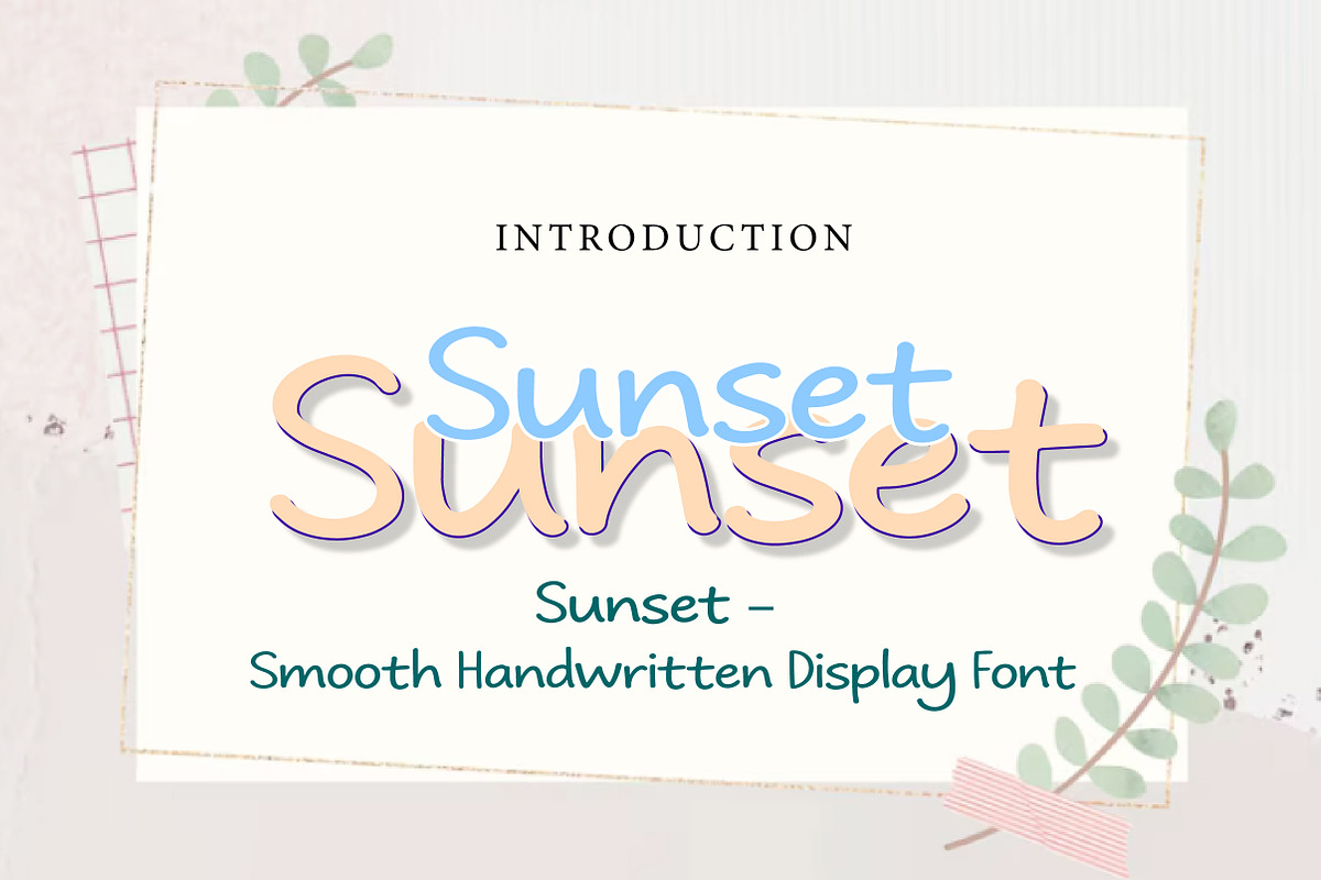 Sunset, a Handwritten Font by Wow Magic (Photo 1 of 3)