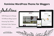 Adeline Feminine Clean Blog Theme, a WordPress Template by MatchThemes (Thumbnail 1 of 4)