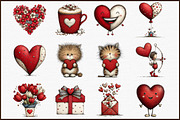 Valentines Clipart Set, Love Clipart, an Illustration by Sublimation Artist (Thumbnail 3 of 6)