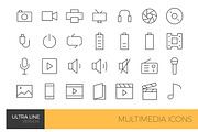 Multimedia Ultra Line icon set, an Outline Icon by Woo Graphics (Thumbnail 2 of 3)