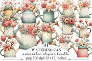 Watercolor Watering Can Clipart, an Illustration by Designking (Thumbnail 1 of 5)