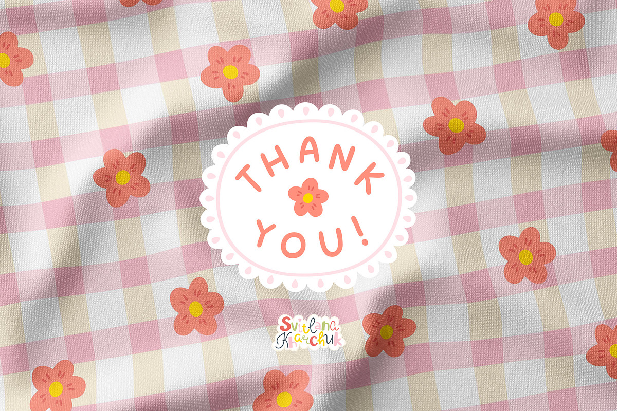 Floral Checkered Seamless Patterns, a Pattern Graphic by Svitlana Kharchuk (Photo 6 of 6)
