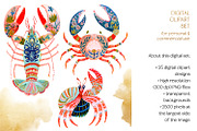 Tropical Folk Art Reef Clipart, a Decorative Illustration by The Dutch Lady Designs (Thumbnail 6 of 10)