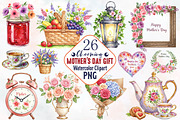 Charming Mother's Day Gift Clipart, a Seasonal Illustration by RobertsArt (Thumbnail 1 of 7)