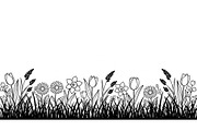 Floral Grass Border Silhouette Bundl, an Illustration by Amazin_art (Thumbnail 25 of 51)