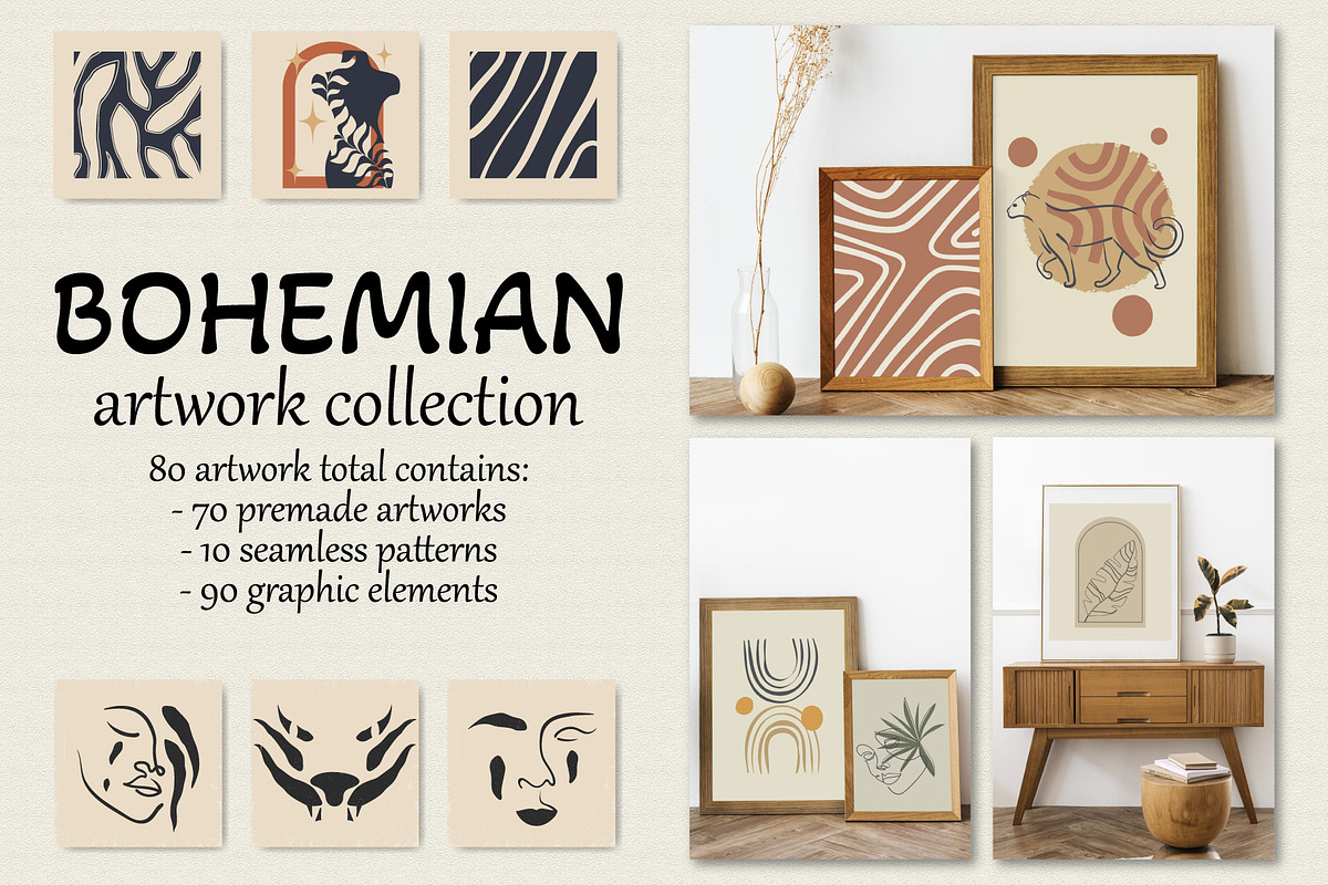 Aesthetic Boho Illustrations, a Decorative Illustration by NatalyN (Photo 1 of 11)