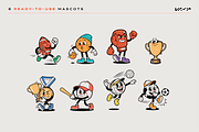 Sports Retro Mascot Creator Pack, a Sport Illustration by LEONFABRIPRO (Thumbnail 3 of 17)