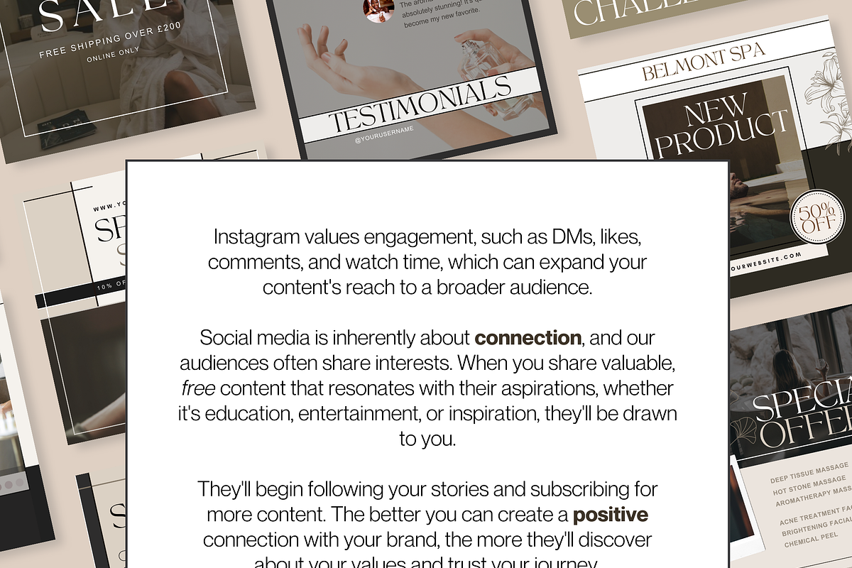 36 Spa Beauty Instagram Templates, a Social Media Template by The Lone Crowd (Photo 4 of 7)