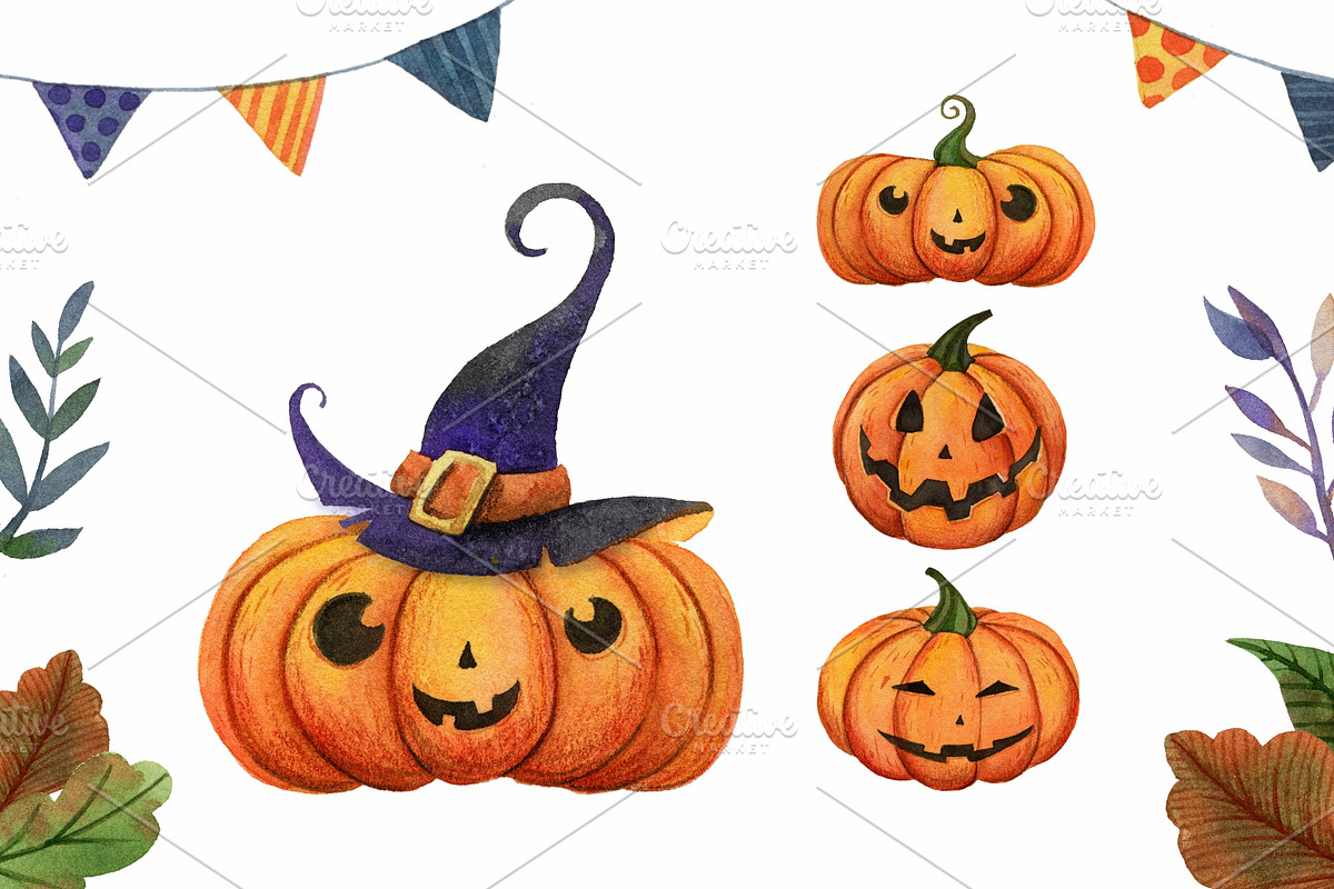 Watercolor Halloween, a Graphic by Kattarina Po (Photo 3 of 7)