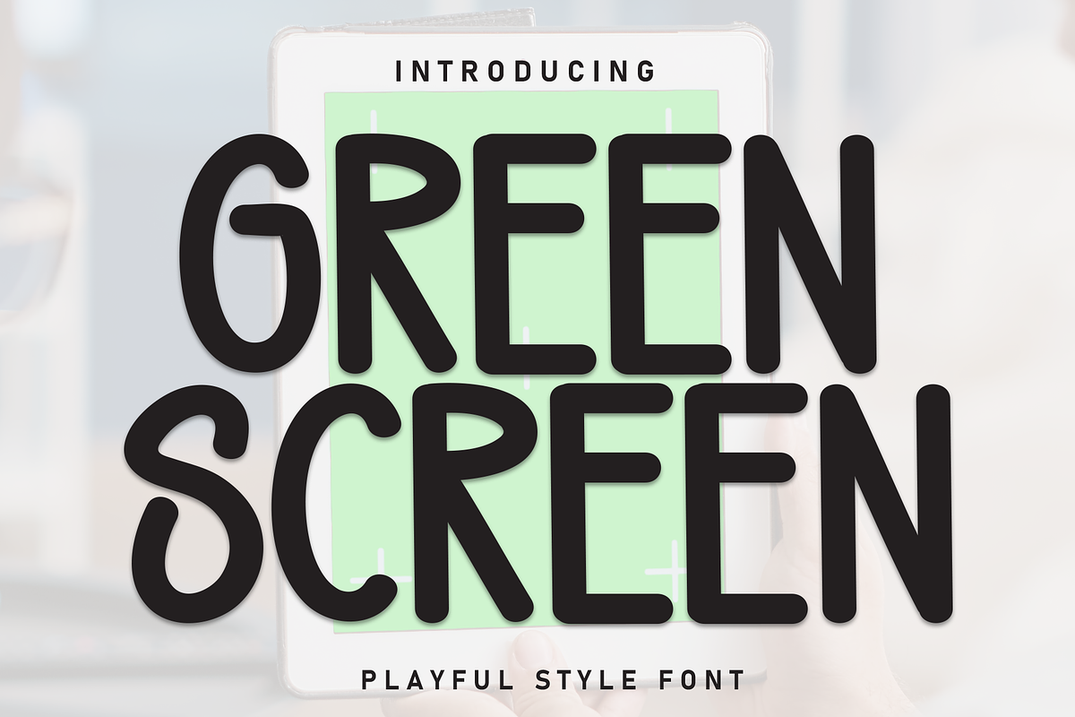 Green Screen | Script Font, a Script Font by Scratchones (Photo 1 of 8)
