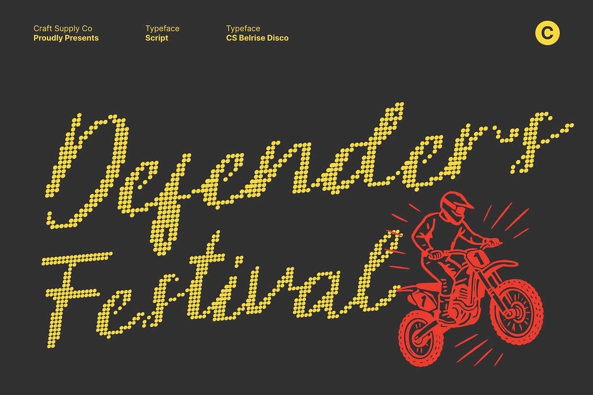 CS Belrise Disco, a Script Font by Craft Supply Co. (Photo 5 of 8)